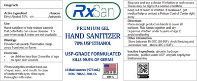 Rx San Label 16 oz V2 - Rx San Label 16 oz V2